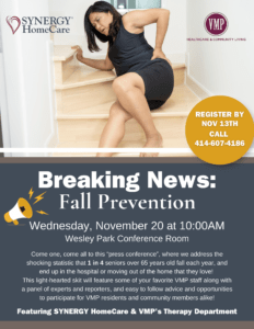 11.20.2024 BREAKING NEWS: Fall Prevention w/ Synergy FLYER