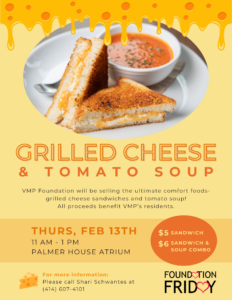 VMP Foundation Fun Day Grilled Cheese & Tomato Soup Fundraiser information. 